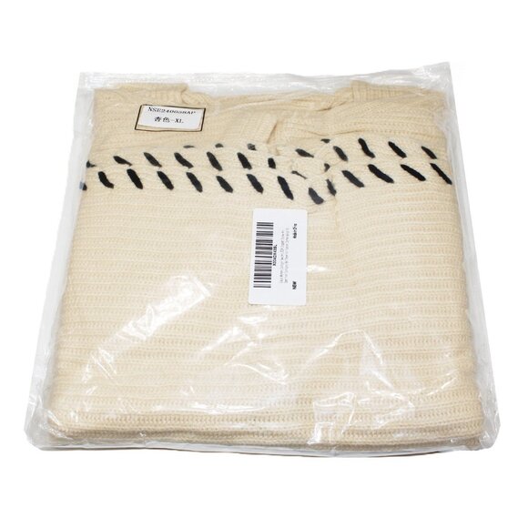 Women's Cropped Cardigan Sweater Bell Sleeve Chunky Open Front Apricot Size XL - Picture 5 of 5